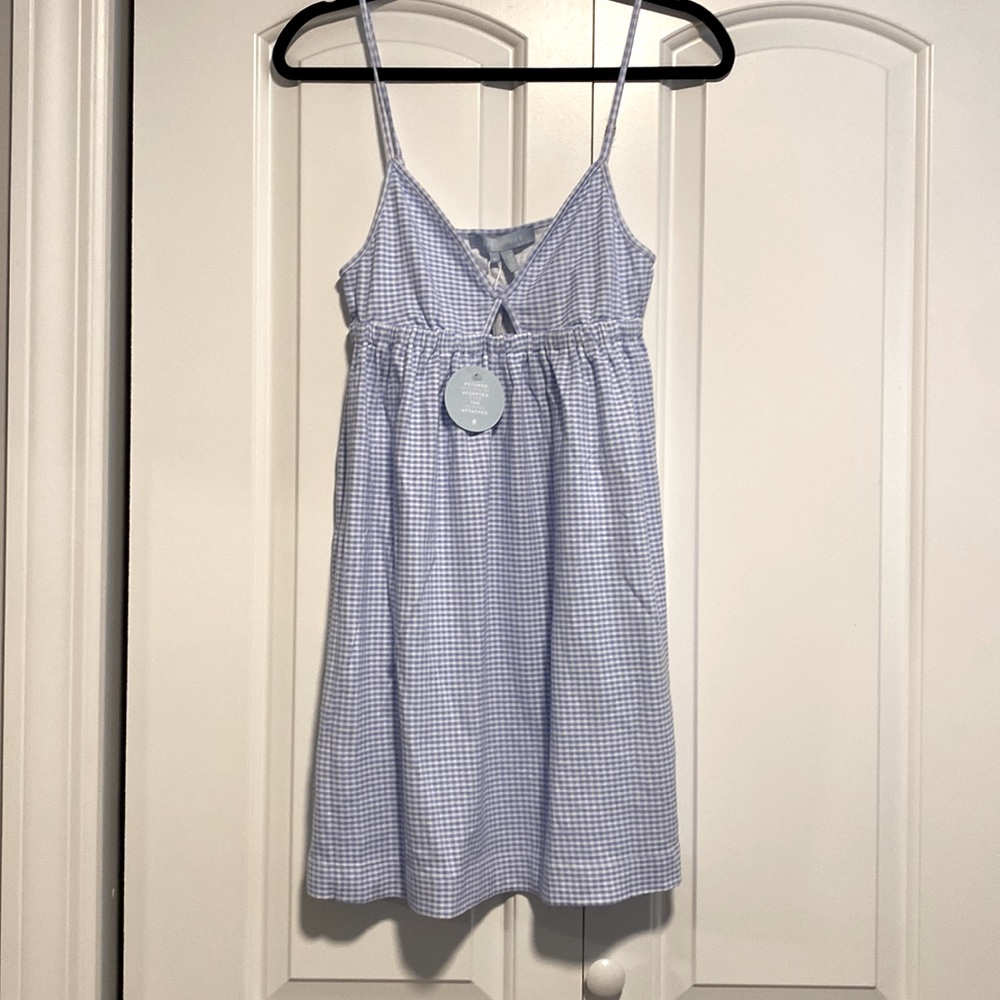Hill House Aurora Sleep Dress Power Blue Gingham size M new with tags! - Picture 6 of 10